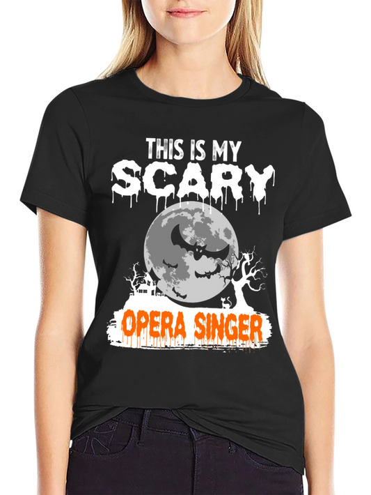 Camiseta Halloween Cantante de Ópera Aterrador