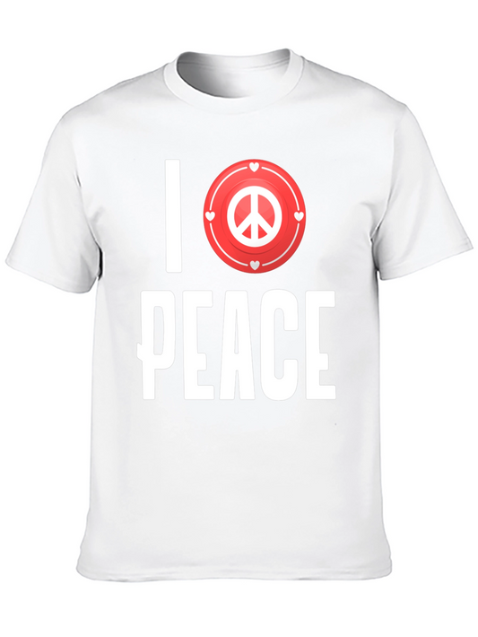 Camiseta Hombre Amo la Paz Negra