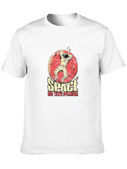 Camiseta Hombre Negra Space is the Place Astronauta