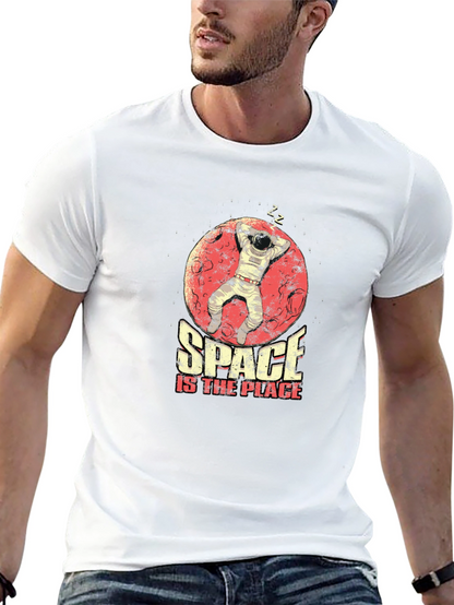 Camiseta Hombre Negra Space is the Place Astronauta