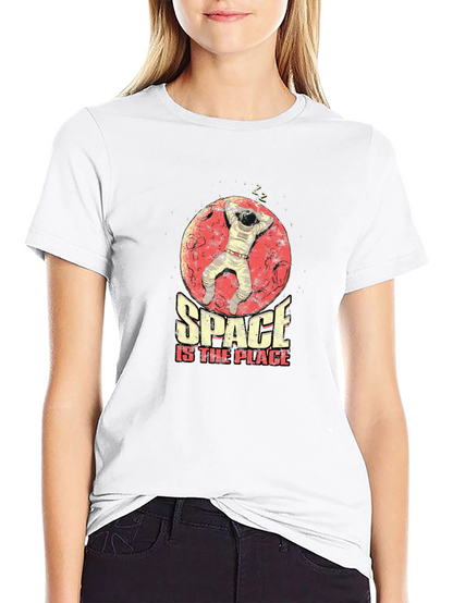 Camiseta Hombre Negra Space is the Place Astronauta