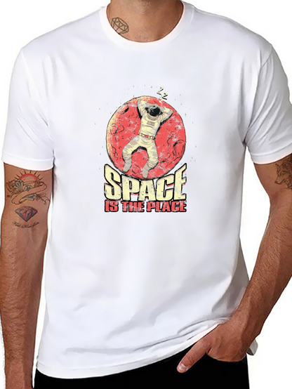 Camiseta Hombre Negra Space is the Place Astronauta