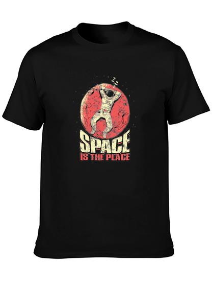 Camiseta Hombre Negra Space is the Place Astronauta
