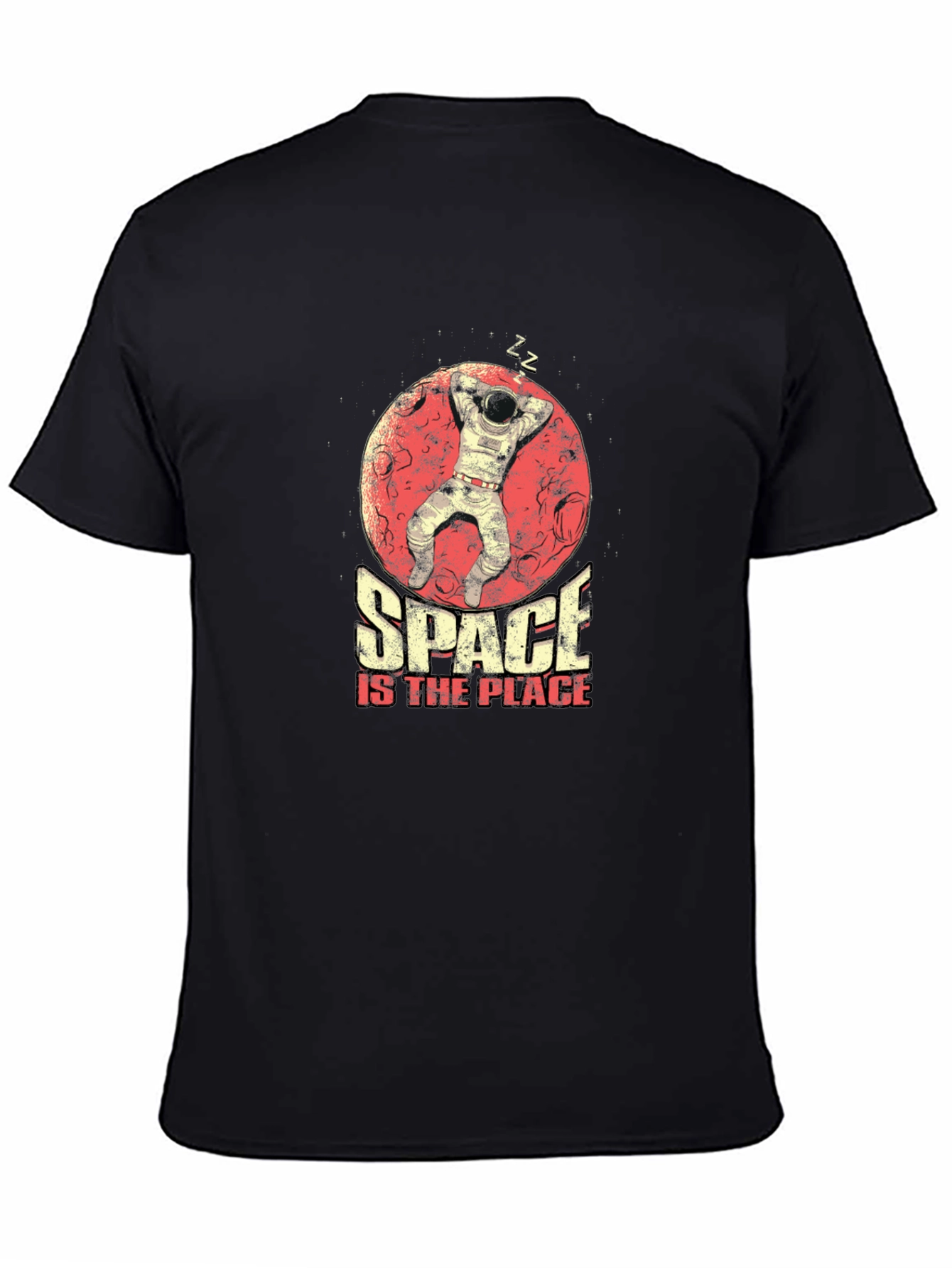 Camiseta Hombre Negra Space is the Place Astronauta