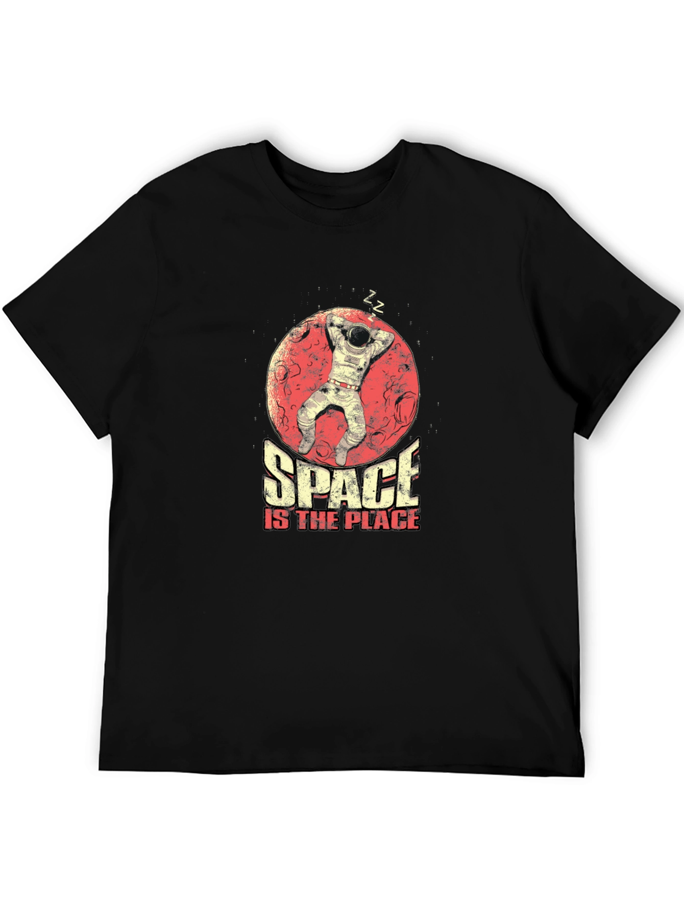 Camiseta Hombre Negra Space is the Place Astronauta