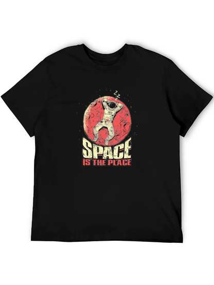 Camiseta Hombre Negra Space is the Place Astronauta