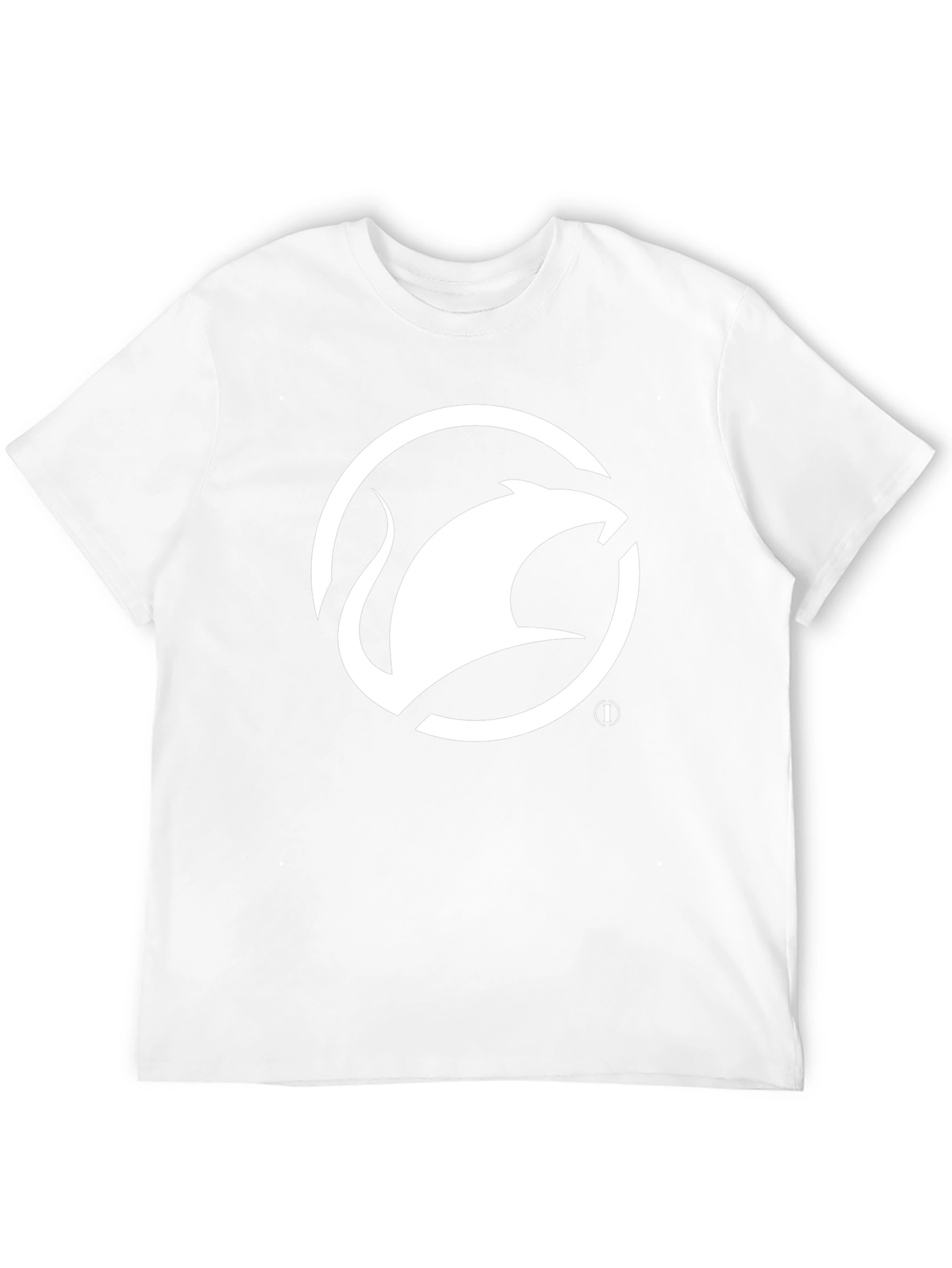 Camiseta Negra con Logo de Ratón Blanco Estilizado