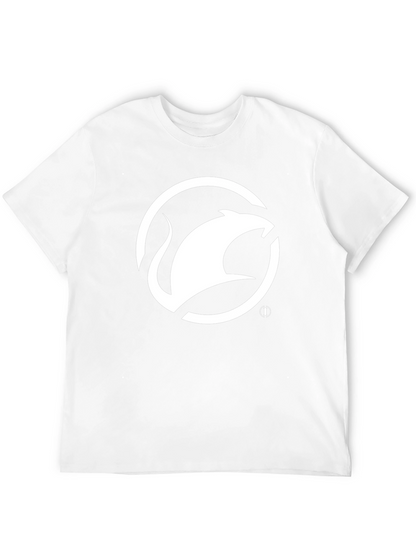 Camiseta Negra con Logo de Ratón Blanco Estilizado