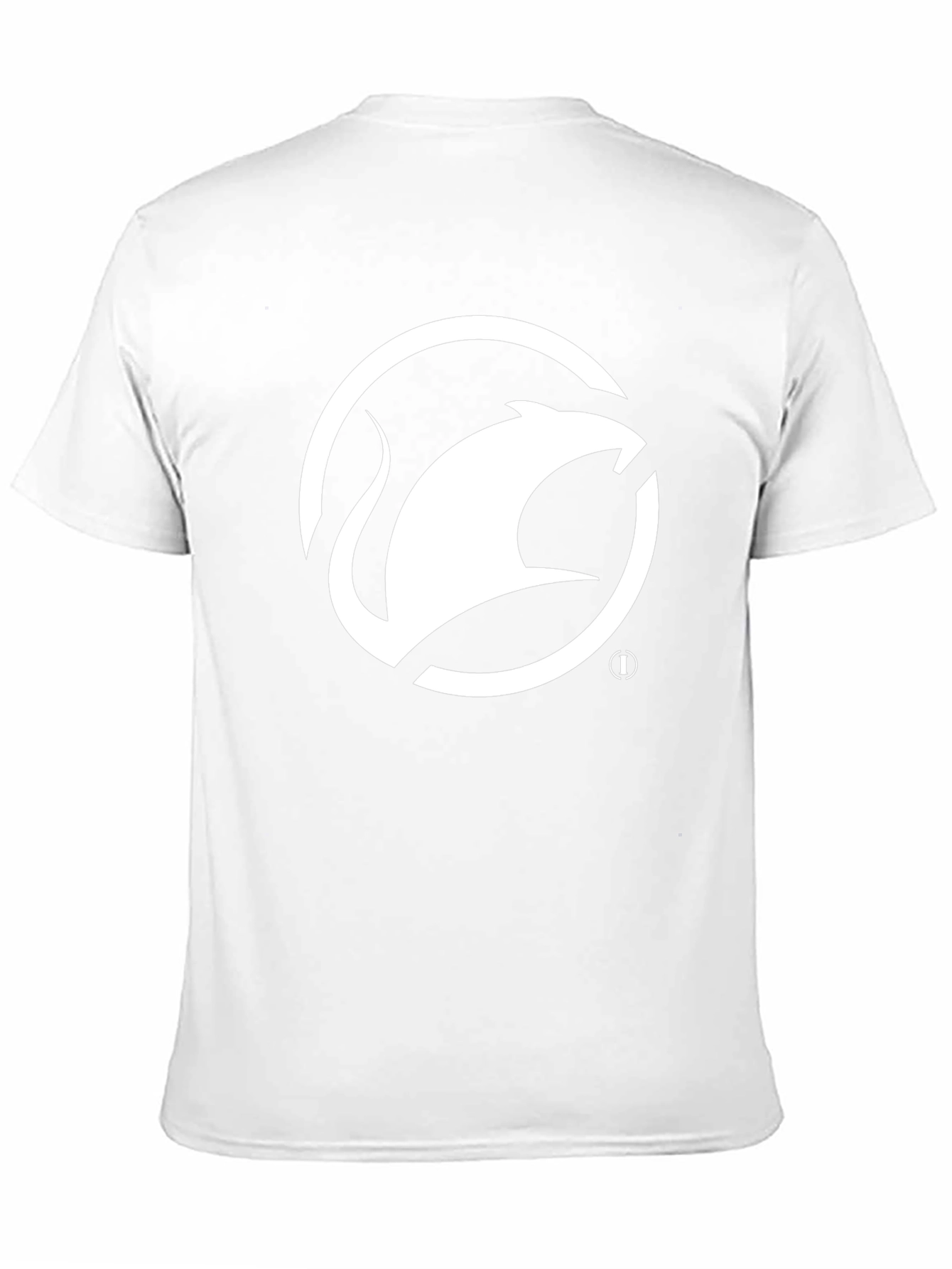 Camiseta Negra con Logo de Ratón Blanco Estilizado