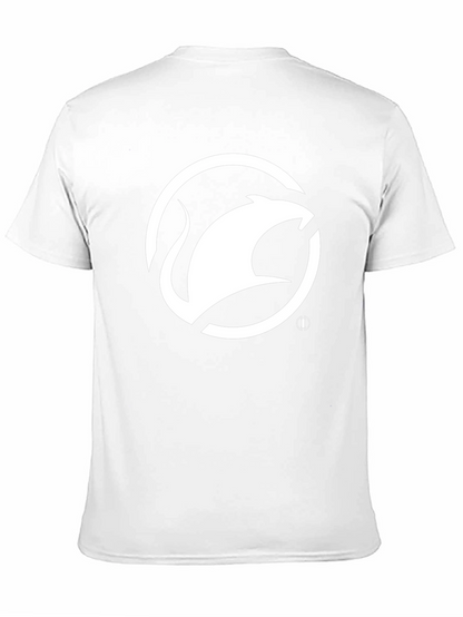 Camiseta Negra con Logo de Ratón Blanco Estilizado