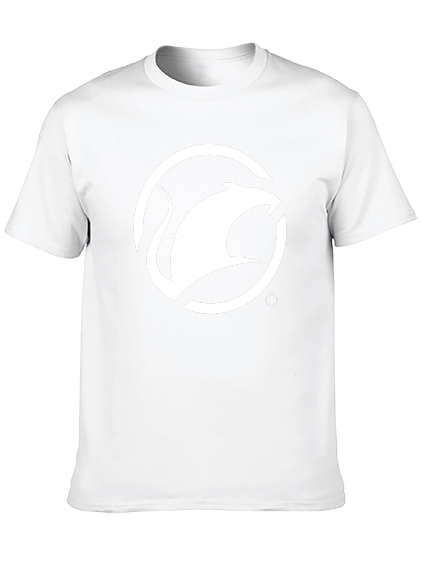 Camiseta Negra con Logo de Ratón Blanco Estilizado