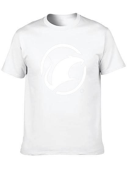 Camiseta Negra con Logo de Ratón Blanco Estilizado
