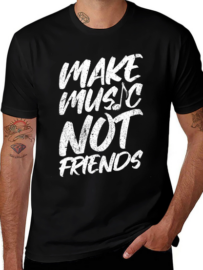 Camiseta Negra Make Music Not Friends