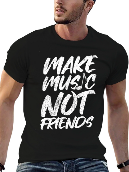 Camiseta Negra Make Music Not Friends