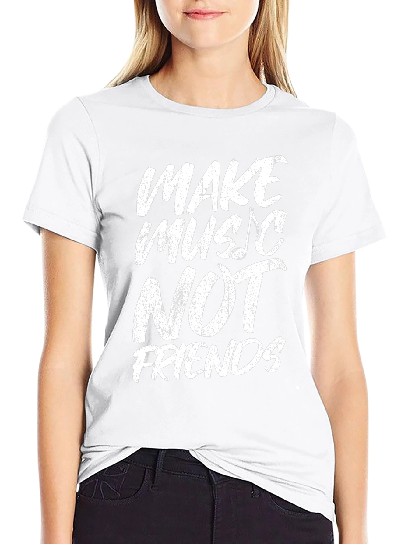 Camiseta Negra Make Music Not Friends