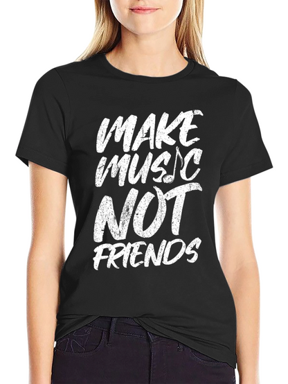 Camiseta Negra Make Music Not Friends