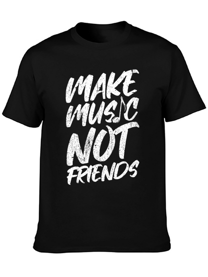 Camiseta Negra Make Music Not Friends