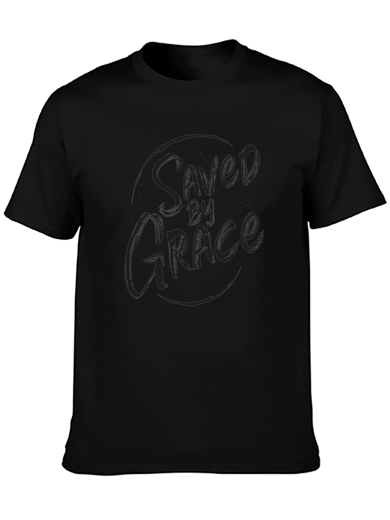 Camiseta Negra Saved by Grace para Hombre