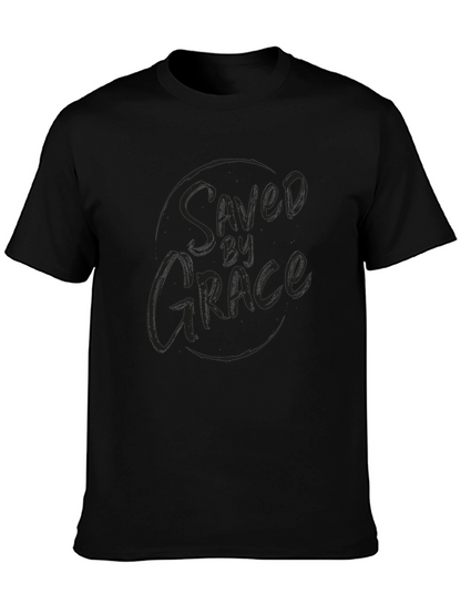 Camiseta Negra Saved by Grace para Hombre