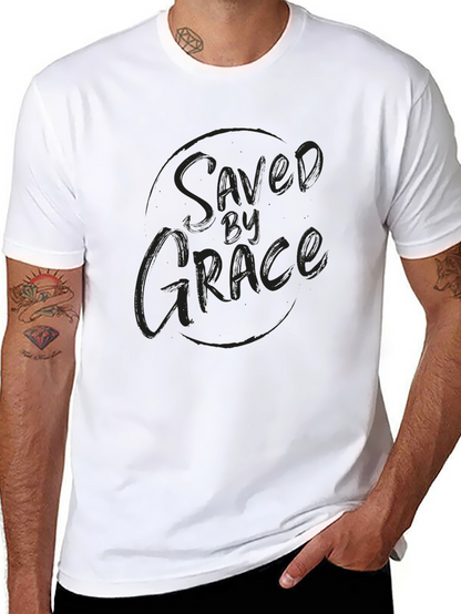 Camiseta Negra Saved by Grace para Hombre