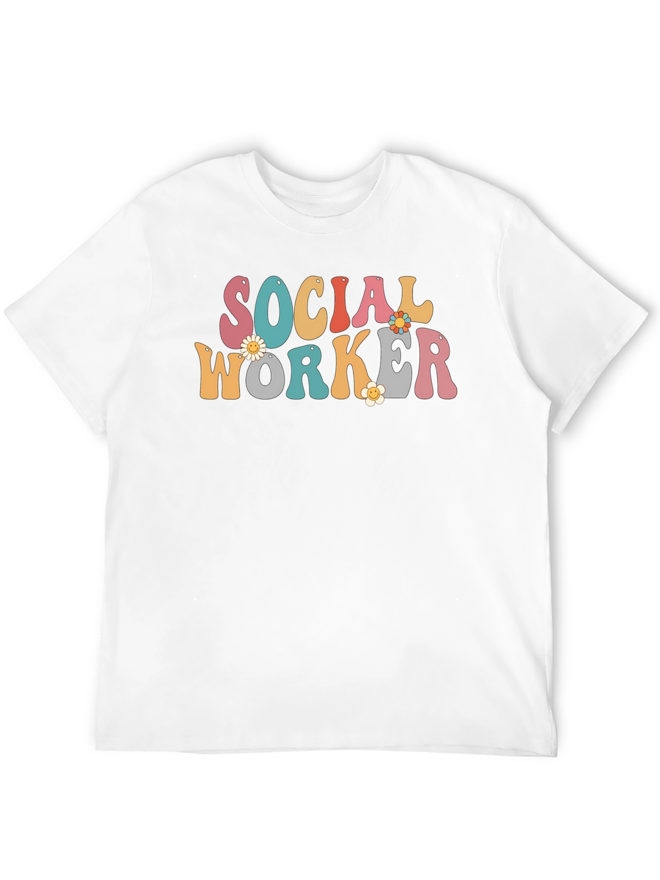 Camiseta Retro Trabajador Social con Flores