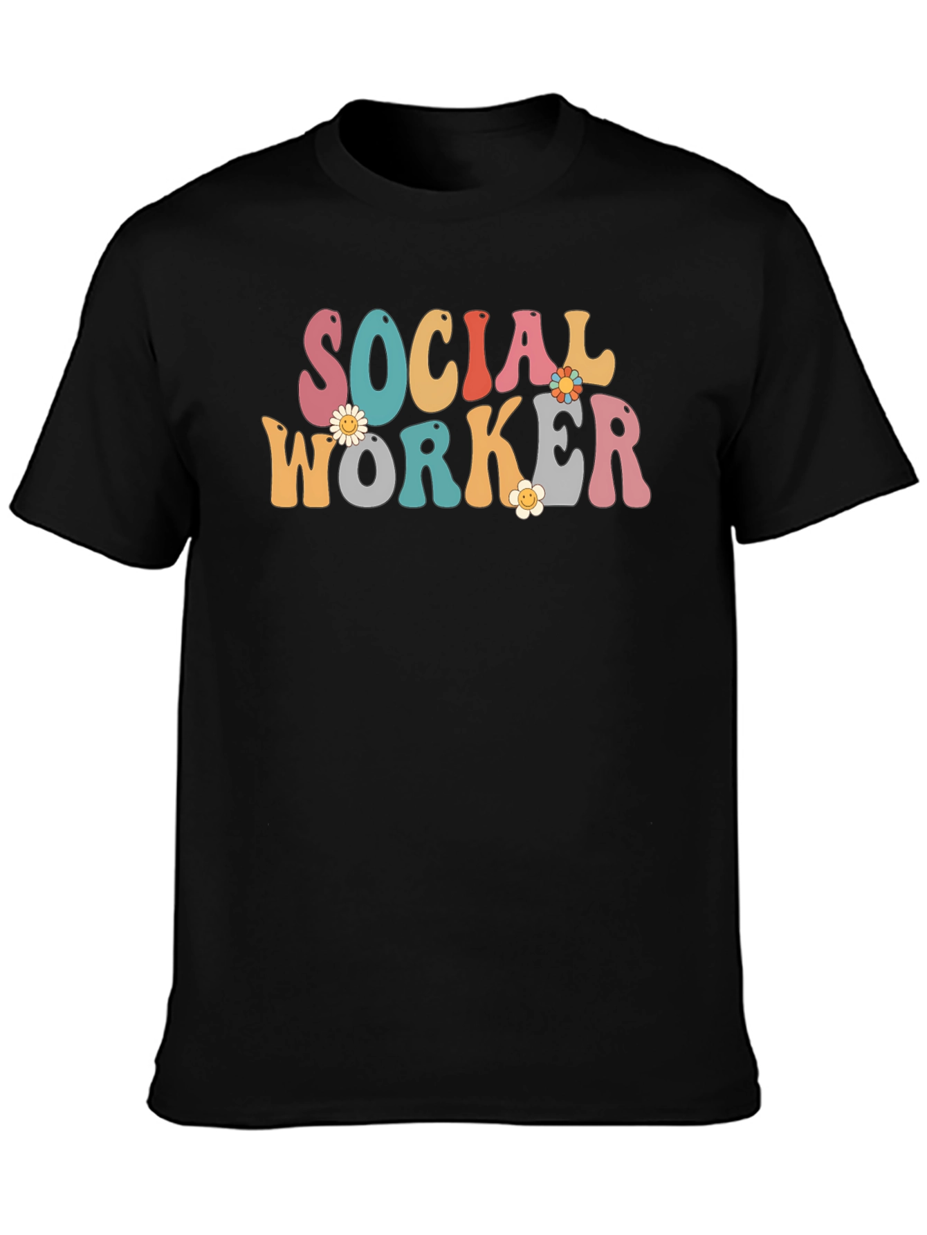 Camiseta Retro Trabajador Social con Flores
