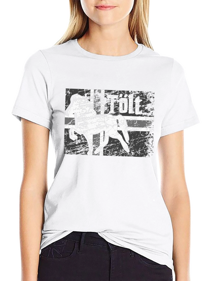 Camiseta Negra con Diseño de Caballo Tölt