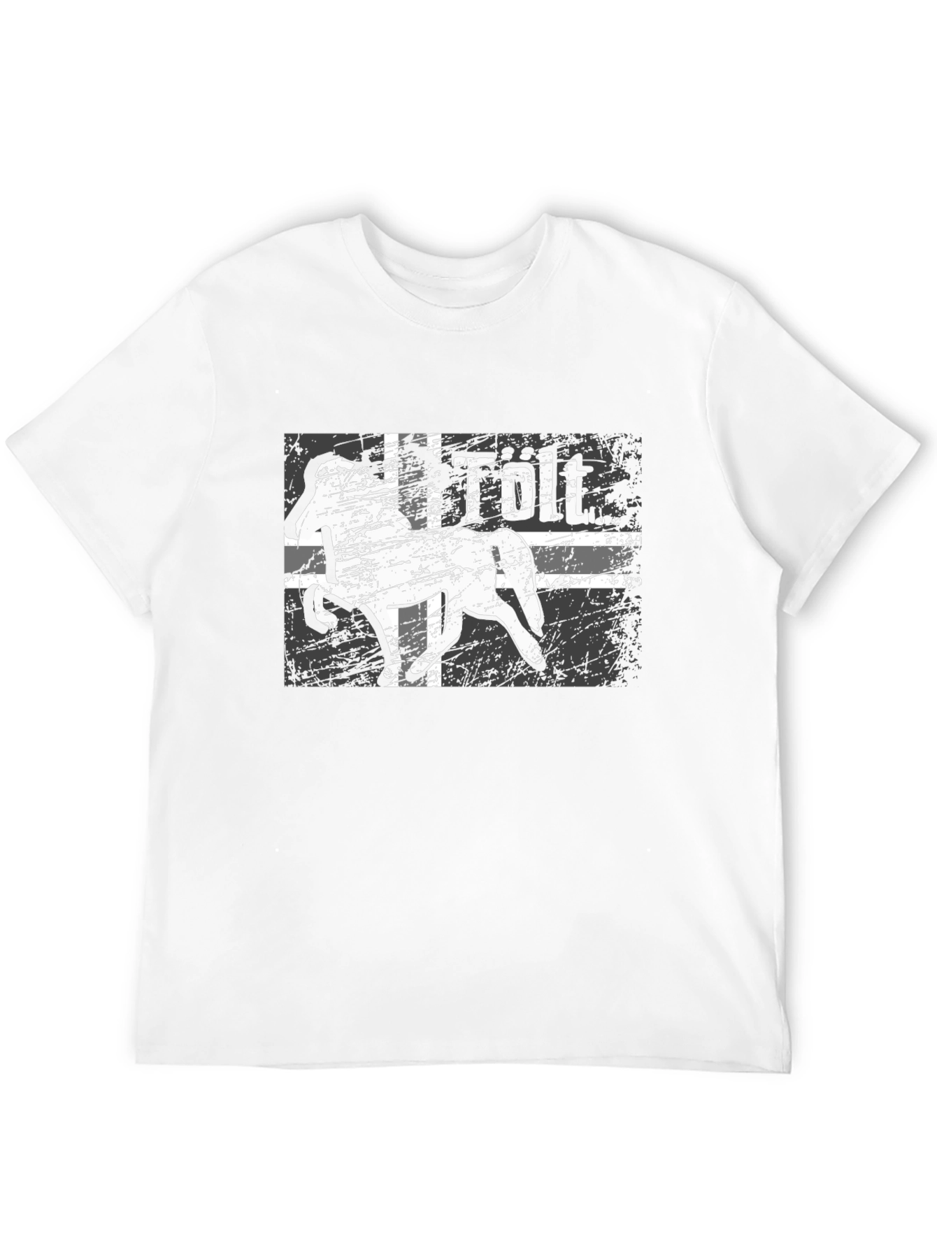 Camiseta Negra con Diseño de Caballo Tölt