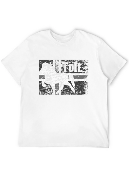 Camiseta Negra con Diseño de Caballo Tölt