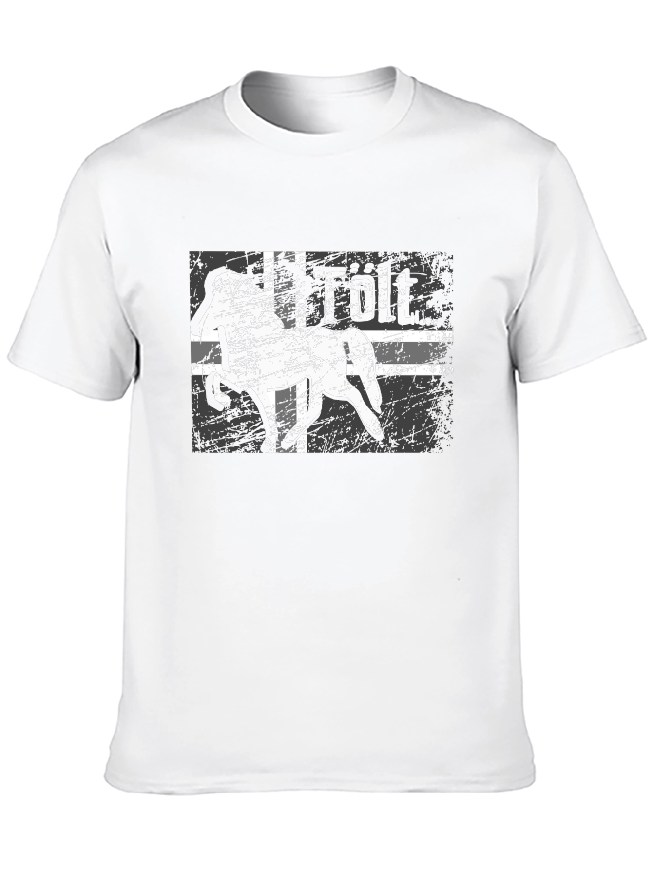 Camiseta Negra con Diseño de Caballo Tölt