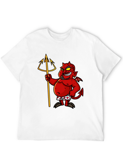 Camiseta Negra con Diseño de Diablo Divertido