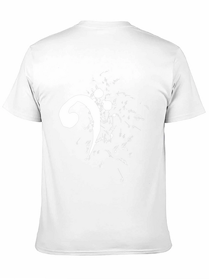 Camiseta Negra con Clave de Fa Musical