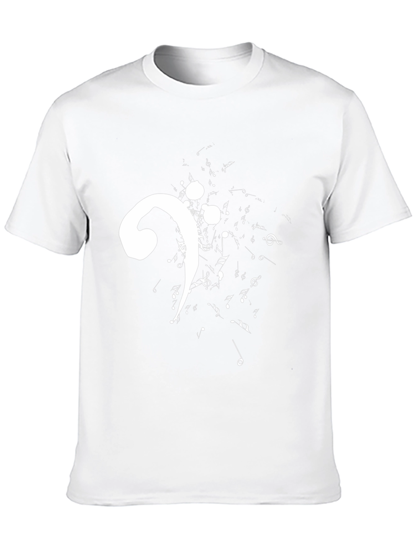Camiseta Negra con Clave de Fa Musical