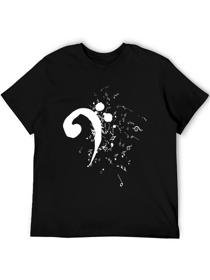 Camiseta Negra con Clave de Fa Musical