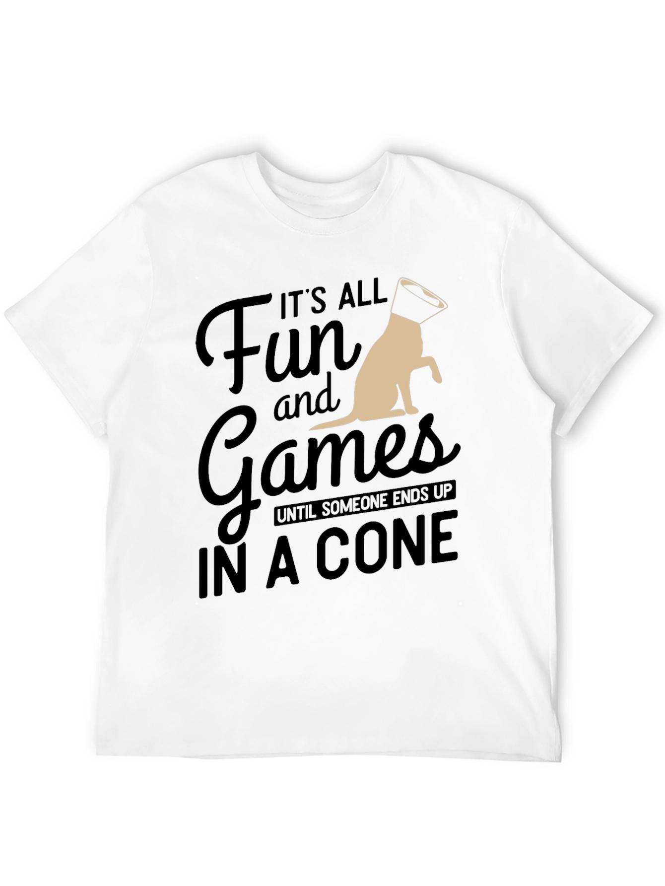 Camiseta Negra: Diversión y Juegos Hasta el Cono