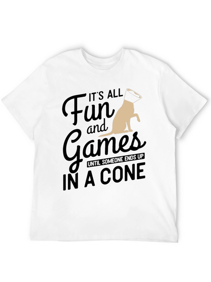 Camiseta Negra: Diversión y Juegos Hasta el Cono