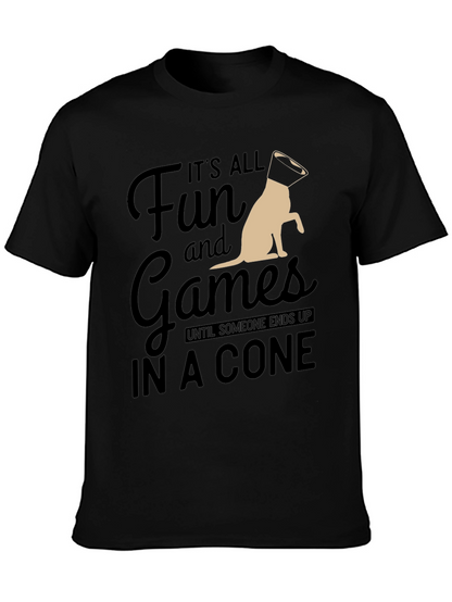 Camiseta Negra: Diversión y Juegos Hasta el Cono