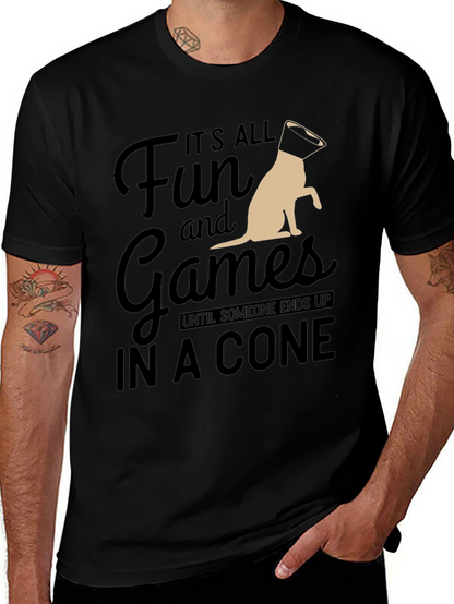 Camiseta Negra: Diversión y Juegos Hasta el Cono
