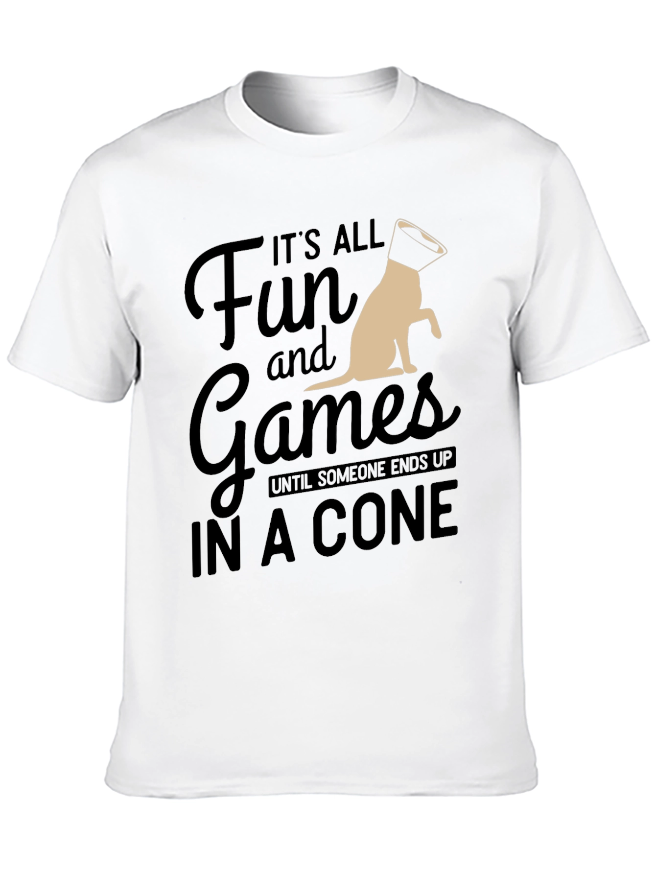 Camiseta Negra: Diversión y Juegos Hasta el Cono
