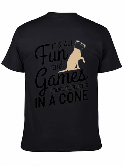 Camiseta Negra: Diversión y Juegos Hasta el Cono