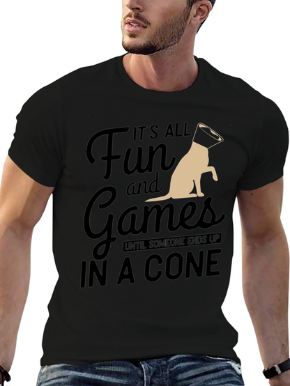 Camiseta Negra: Diversión y Juegos Hasta el Cono