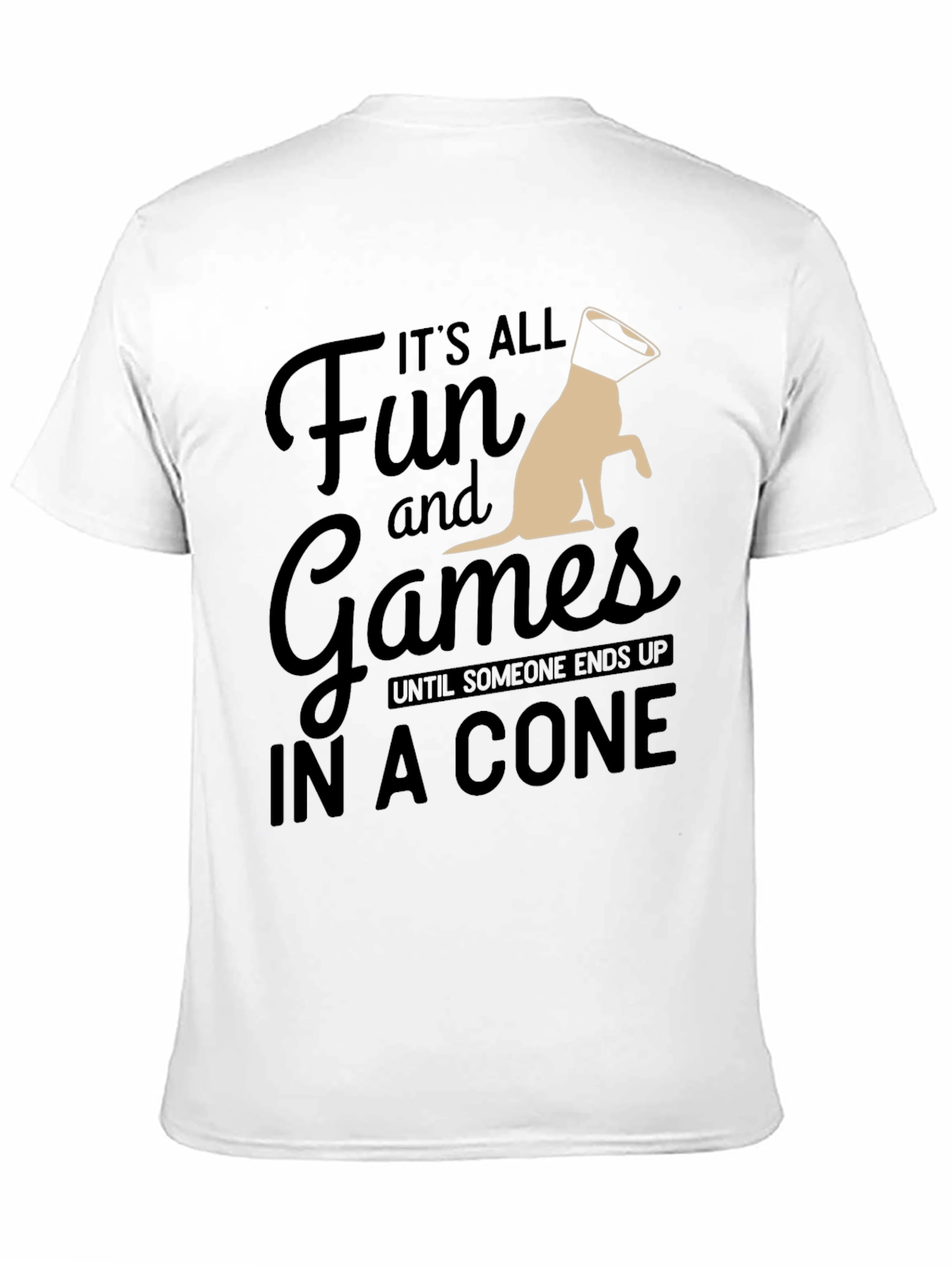 Camiseta Negra: Diversión y Juegos Hasta el Cono