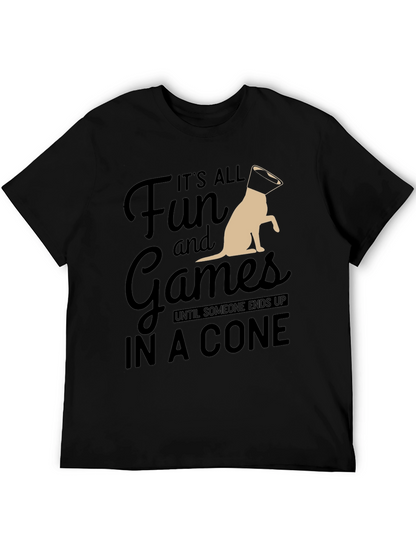 Camiseta Negra: Diversión y Juegos Hasta el Cono