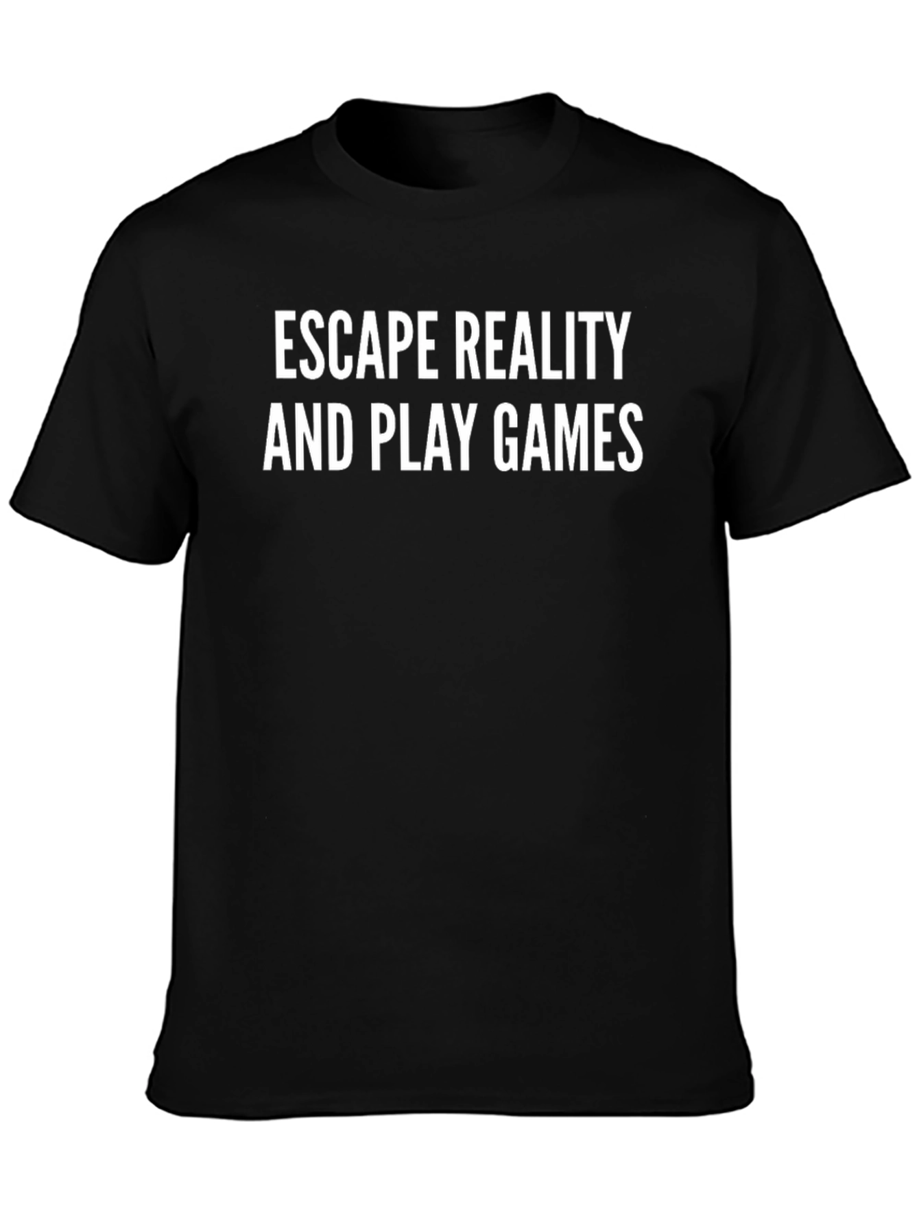 Camiseta Negra: Escape de la Realidad y Juega