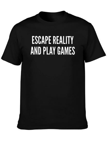 Camiseta Negra: Escape de la Realidad y Juega
