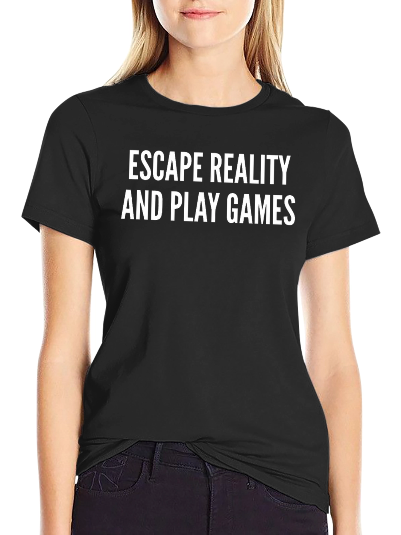 Camiseta Negra: Escape de la Realidad y Juega