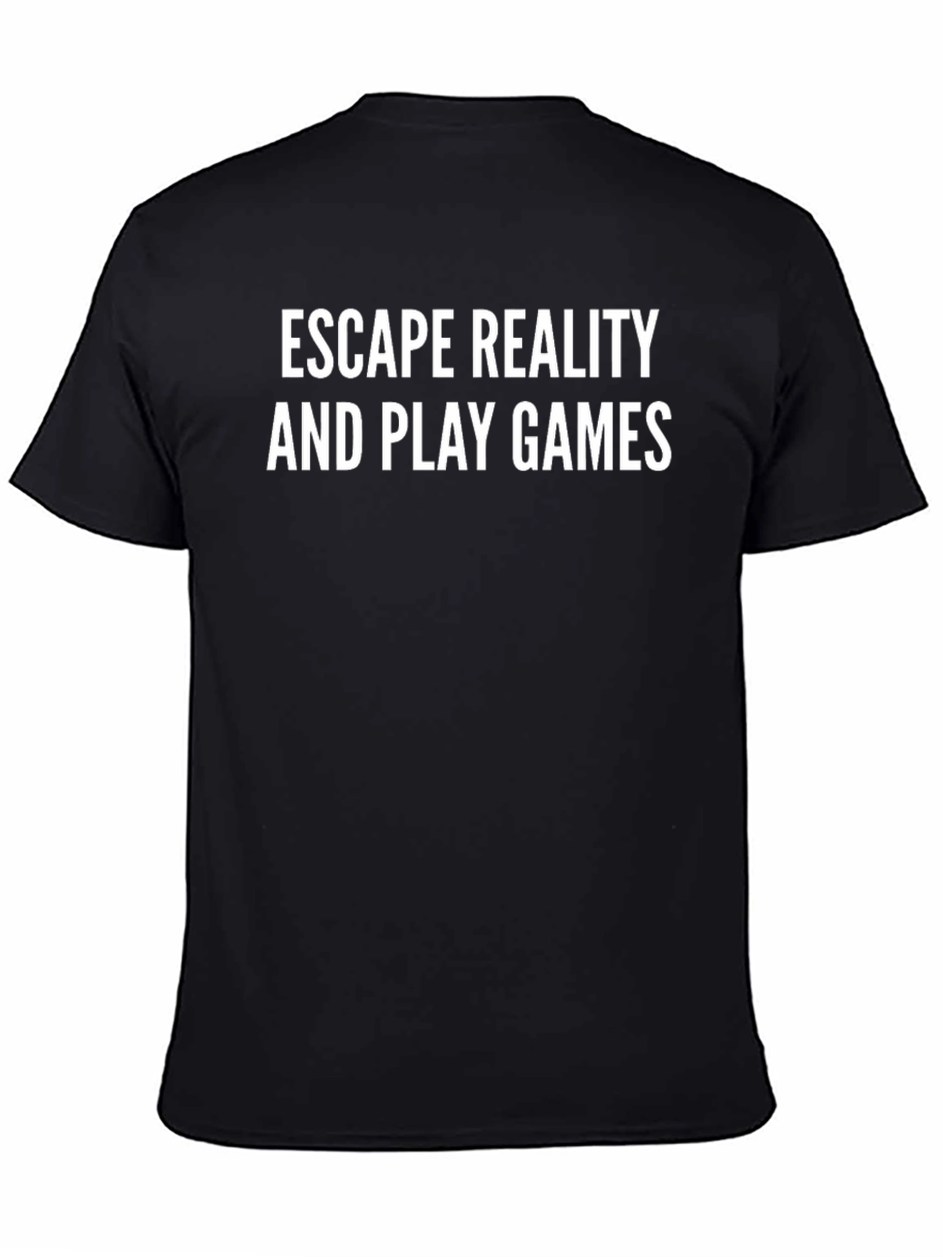 Camiseta Negra: Escape de la Realidad y Juega