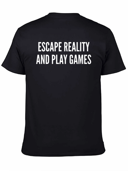 Camiseta Negra: Escape de la Realidad y Juega