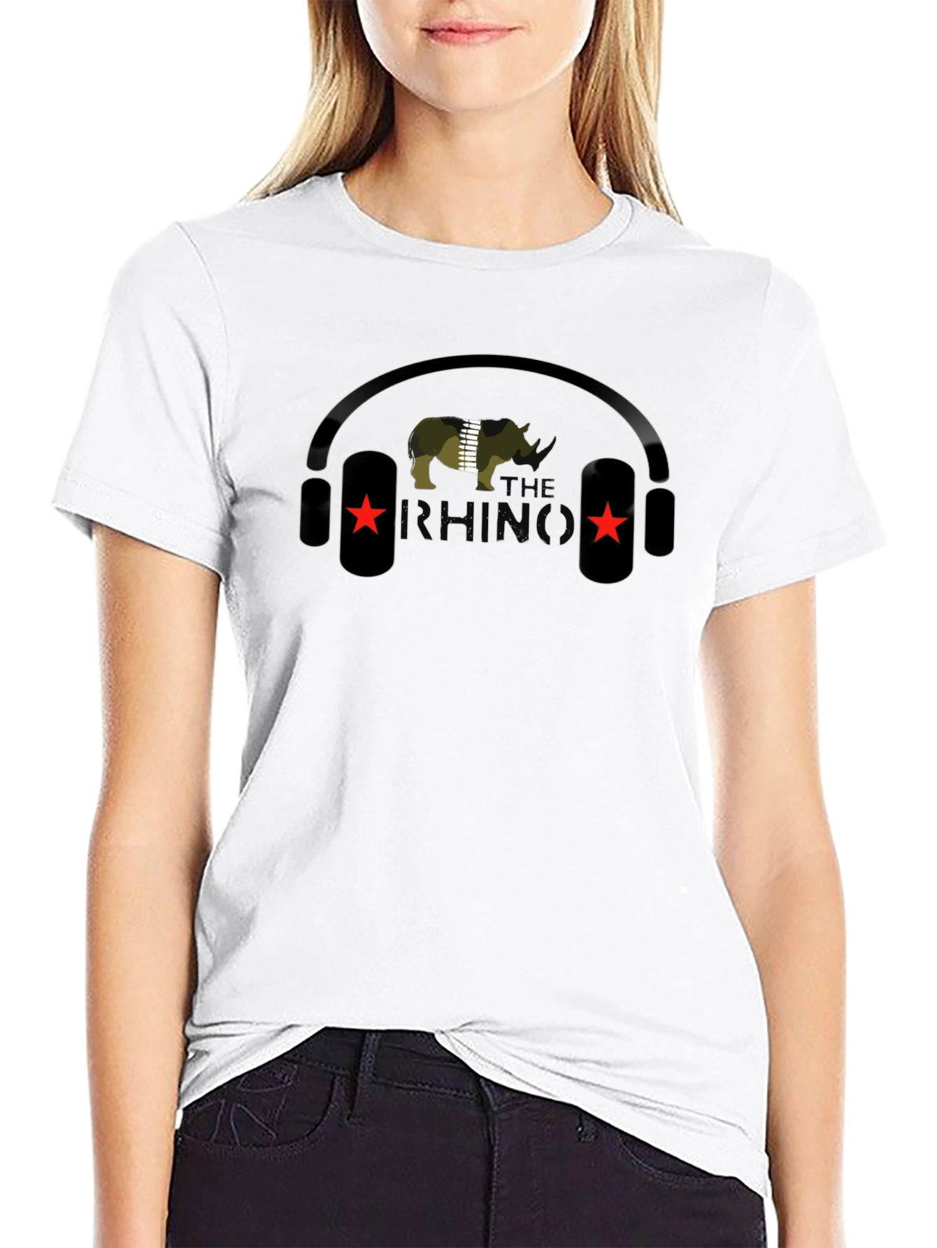 Camiseta Negra: Rhino Musical