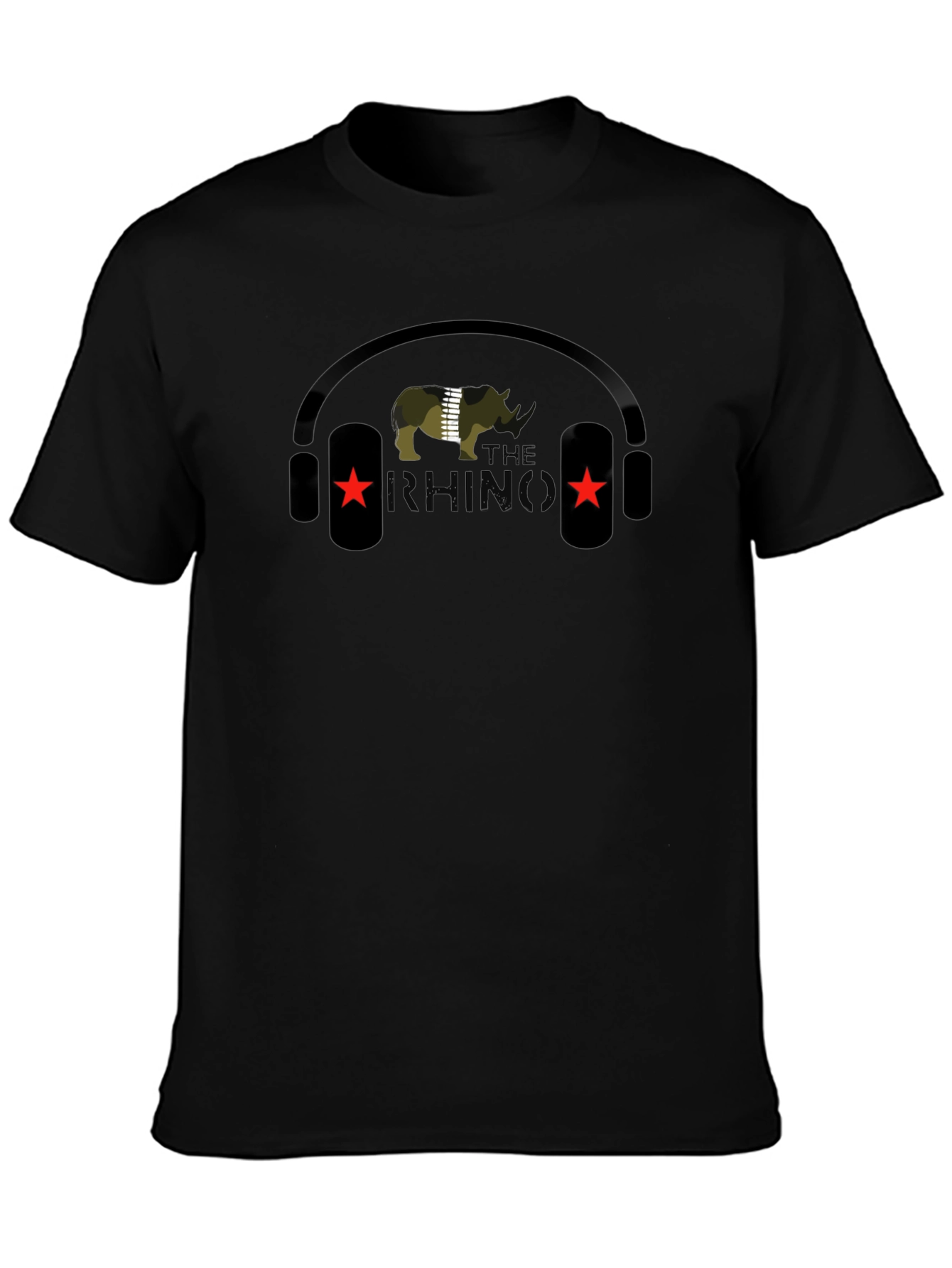 Camiseta Negra: Rhino Musical